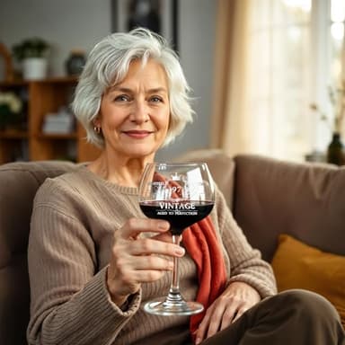 50TH Birthday Gifts for Her, Vintage 1975 Engraved 50th Wine Glass, 50 Year Old Birthday Decorations For Women, Funny 50 Bday Gifts Idea For Women, Friends, Daughter, Sister Mom - Turning 50 Present - Image 2