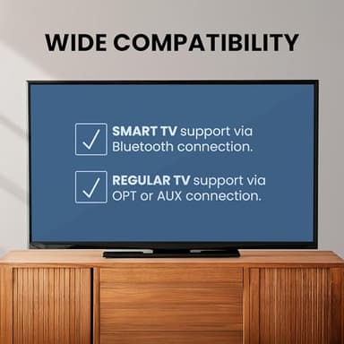 Avantree Opera - Wireless Headphones for TV Watching with Clear Dialogue, Compatible with TVs Equipped with Optical or AUX Audio Output Ports, Passthrough, Enhanced Volume & Comfortable for Seniors - Image 2