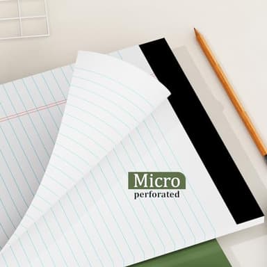 AILZFEI 12 Pack of Legal Pads 8.5 x 11.75 College Ruled Notebook White Paper Note Pad Narrow Ruled 30 Sheets Notepads Perforated Writing Pad Clear Print 8x11 Legal Pads Pads of Paper - Image 5