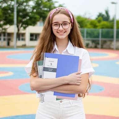 ONAVIA Spiral Notebook for School, 5 Subject, College Ruled Paper, 200 Sheets, 9" x 11", 5 Dividers with Pockets, 3 Hole Punched Perforated, Plastic Cover,Lined Journal,School Supplies,Cornflower Blue - Image 7