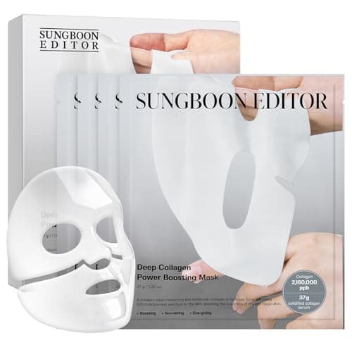 SUNGBOON EDITOR Deep Collagen Overnight Mask Hydrating Mask for Glass Skin, Wrinkle Care, Firming & Pore Refining 2,160,000PPB Collagen + 9 Peptides Stocking Stuffers for Women Korean Skincare, 4ea - Image 1
