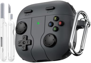 Game Case for AirPods 4 Cover,Classic Cool Funny Shock-Proof Protective Silicone Air Pod 4 Case with Cleaning Kit and Keychain Accessories for Apple Airpods 4th Generation for Men Boy-Black - Image 3