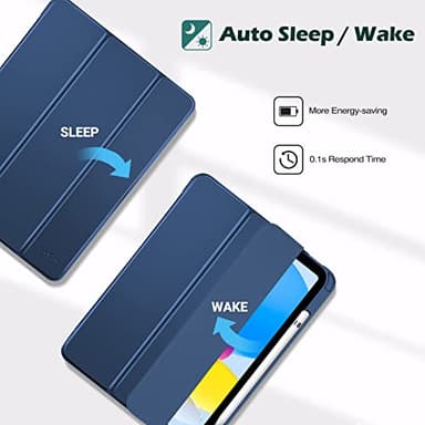 ProCase for iPad (A16) 11th Generation 11 Inch 2025/10th Generation 10.9 Inch 2022 Case with Pencil Holder, Hybrid iPad 11 10 Case with Clear Back, Supports Auto Wake/Sleep -Navy - Image 5