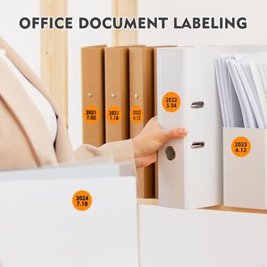 PARLAIM 10000 PCS 1 inch Colored Dot Stickers Round Color Coding Labels,10 Rolls Polka Circle Dots Bulk for Office Classroom, Orange - Image 6