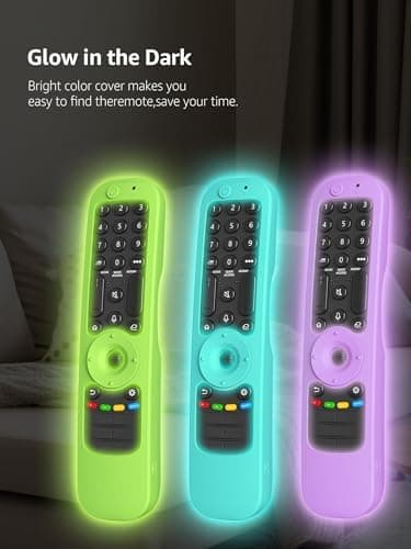 Glow-Blue) Shockproof Case for LG AN-MR21GA / AN-MR21GC 2021 Remote Control, Anti-Slip Protective Cover for LG MR22GA MR22GN Magic Remote 2022 Case Sleeve Holder Protector Skin - Image 5