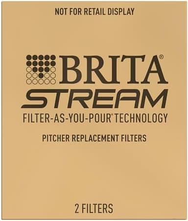 Brita Stream Pitcher Water Filter for Pitchers and Dispensers, BPA-Free, Replaces 1,800 Plastic Water Bottles a Year, Lasts Two Months or 40 Gallons, Includes 2 Filters - Image 5