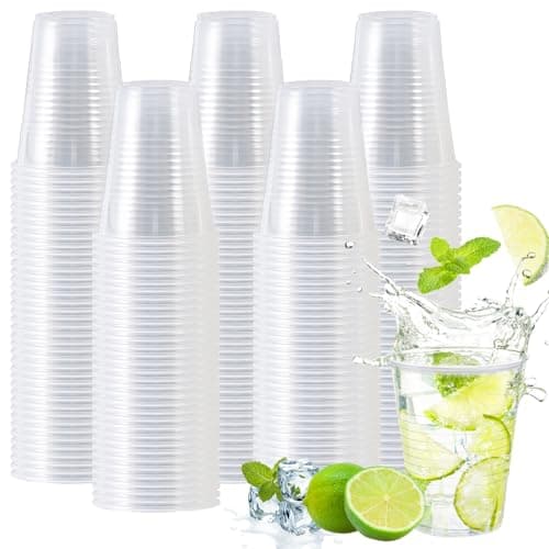 Clawsoff 12 oz Clear Plastic Cups 300 Pack, Disposable Cups,Party Drinking Cup, Cups for Party, Graduation, Travel, Holiday, Events - Image 1
