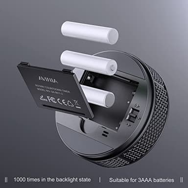 AVINIA Digital Kitchen Timers, Visual timers Large LED Display Magnetic Countdown Countup Timer for Classroom Cooking Fitness Baking Studying Teaching, Easy for Kids and Seniors Black - Image 4