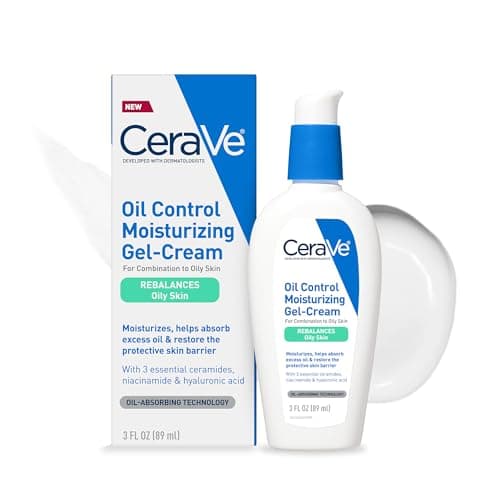 CeraVe Oil Control Moisturizing Gel-Cream, Face Moisturizer for Oily Skin, Niacinamide, Hyaluronic Acid & Oil Absorbing Technology To Rebalance Oily Skin, Non-Comedogenic, Fragrance Free & Oil-Free - Image 1