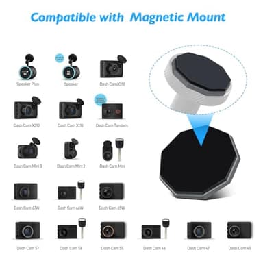 CERCGVEL 4Pcs/6Pcs Adhesive Metal Piece Compatible with Garmin Low-Profile Magnetic Mount, Compatible with Dash Cam Mount 45/46/47/55/56/57/65W/66W/67W/Tandem/Speak Plus (Not Include Support) (4 Pcs) - Image 2