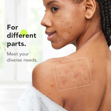 LitBear Large Pimple Patches (7 Sizes 112 Counts), Big Acne Patches, XL Hydrocolloid Bandages for Full Face, Forehead, Chin, Nose, Body, Back, Neck & Chest, Oval, Moon, Square hydrocolloid Patch - Image 3