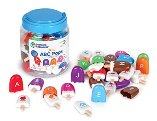 Learning Resources Mini ABC Pops – Alphabet Learning Toys, ABC Puzzle, Phonics Games for Toddlers, Fine Motor Toys, Play Food Set, Preschool Learning Activities, Sensory Bin Letters, Gifts for Kids - Image 1