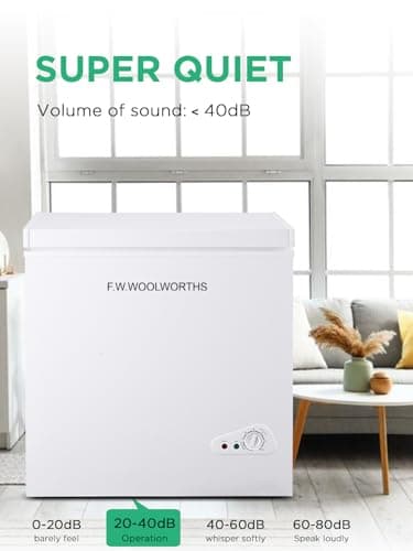 F.W.WOOLWORTHS 5.0 Cu.Ft Chest Freezer, Deep Freezer Adjustable 7 Thermostat, Compact Freezer with Removable Basket for Kitchen, Home, Office, Basement, RVs-White - Image 6