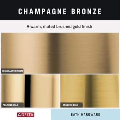 Delta Mylan 4-Piece Bathroom Set Champagne Bronze 18" Towel Rack, Toilet Paper Holder, Hand Towel Holder, Hook| Bathroom Accessory Set Towel Holder 4-Piece Hardware MYN64-CZ - Image 6