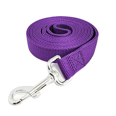 Strong Nylon Dog Leash with 2-Layer, 4 FT/ 6 FT/ 7FT Long, 1 Inch Wide for Medium Large Dogs (Purple, 1'' x 2 FT) - Image 2