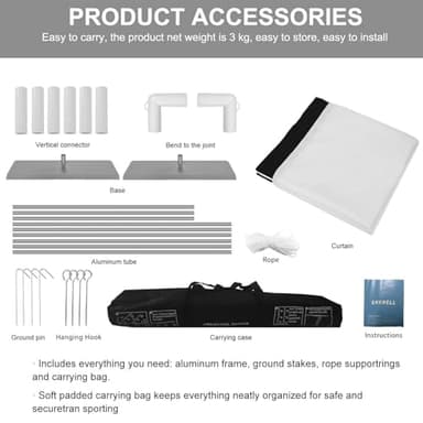 Outdoor Projector Screen with Stand 100 Inch: Portable Projection Screen for Outside Theater Home Backyard Movies - Image 5