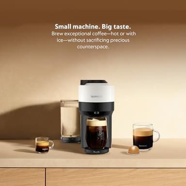 Nespresso Vertuo Pop+ Coffee and Espresso Maker by Breville with Milk Frother, Coconut White - Image 2