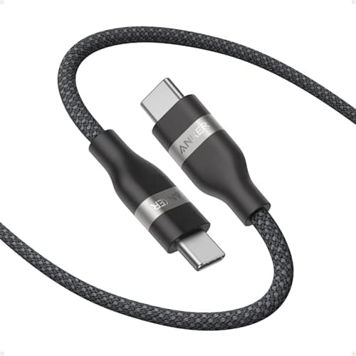 Anker Nano USB C Cable, 240W 6FT Flexible Multi-Color Braided Cord, Fast Charging Type C Charger for iPhone 17 Series, MacBook Pro and More(Black) - Image 1