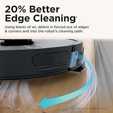 Shark Matrix Plus 2in1 Robot Vacuum & Mop with Sonic Mopping, Matrix Clean, Home Mapping, HEPA Bagless Self Empty Base, CleanEdge, for Pet Hair, WiFi, Compatible with Alexa, Black/Gold (AV2613WA) - Image 9