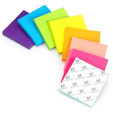 Eastern Wolf 8 Pads Sticky Notes 3x3 Self-Stick Notes 8 Bright Multi Colors Purple Sticky Notes, 85 Sheet/Pad - Image 8