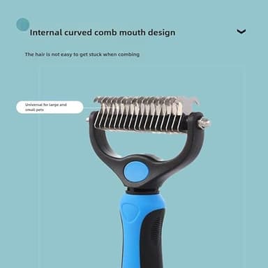 Pet Comb Ultimate Dog Grooming Set: Professional Deshedding Brushes for Dogs & Cats – Perfect for Long-Haired Breeds, Flea Removal, & Dematting (Green, For Cats and Small Dogs) - Image 5
