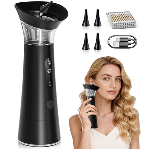 Electric Ear Wax Removal with Separated Dual Tank, IPX6 Waterproof Ear Cleaner Kit, Water Temperature Detection, FSA/HSA Eligible & Ergonomic Upright Rinse Design, USB-A to C Cable - Image 1