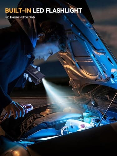 AIRSURE Tire Inflator Portable Air Compressor, 150 PSI Fast Inflation Cordless Air Pump with LED Light, Auto Shut-Off, Rechargeable Battery for Car, Motorcycle, Bike, and Sports Balls - Image 6