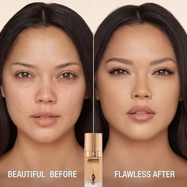 Charlotte Tilbury Airbrush Flawless Matte Foundation - Full Coverage Liquid Makeup with a Natural-Matte Finish - Smoothes & Blurs Pores - Waterproof & Transfer Resistant - 7 Neutral - Image 2