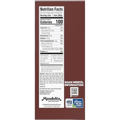 CLIF BAR Minis - Chocolate Brownie Flavor - Made with Organic Oats - 4g Protein - Non-GMO - Plant Based - Snack-Size Energy Bars - 0.99 oz. (20 Pack) - Image 14