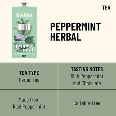Flavia Bright Tea Co. Peppermint Herbal Tea Freshpacks works only with Flavia Brewers (Case of 100 - Image 4