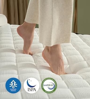 Konuzu Queen Mattress,12 Inch Memory Foam Hybrid Mattresses in a Box with Individual Pocket Spring,for Pressure Relief & Motion Isolation Queen Size Mattress. - Image 4