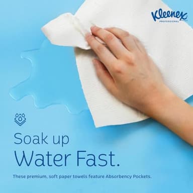 Kleenex Professional Universal Hard Roll Paper Towels, Bulk (50606), Hardwound 1.75' Core, Premium Absorbency Pockets, White (6 Rolls at 600' Each, 3,600'/Case) - Image 5