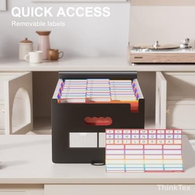 ThinkTex 26 Pockets File Folder, A4 Accordion File Organizer, Letter Size Expandable File Folders, Accordion Folder Paper Coupon Bill Receipt Organizer with 3 A-Z Alphabet Colored Tabs - Image 5