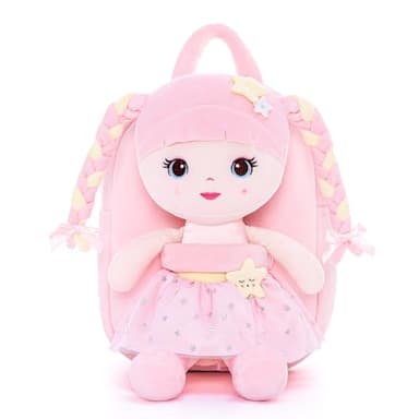 Lazada Girls Backpack with Doll Toddler Toys Baby Girls Gifts Rag Dolls Backpack 9.5“ - Image 2