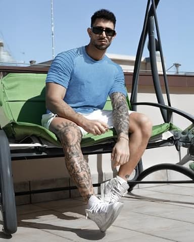 COOFANDY Men's Muscle T-Shirt Pleated Raglan Sleeve Bodybuilding Gym Tee Short Sleeve Fashion Workout Shirts Hipster Shirt - Image 4