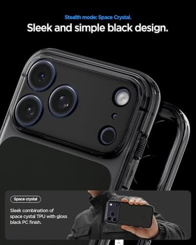 Spigen for iPhone 17 Pro Case, Ultra Hybrid T MagFit [Camera Control Button] [Compatible with Magsafe] - Matte Black - Image 5