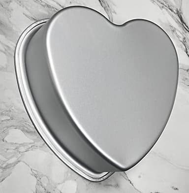 kefyixc Heart-shaped cake pan, heart-shaped cake tin, aluminum, 3-inch deep, 8-inch heart-shaped, for weddings, parties, family and other occasions cake (8 x 3 Inch) - Image 3
