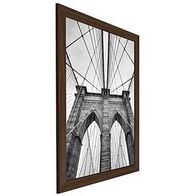 Americanflat 20x30 Poster Frame with Polished Plexiglass - Wide Picture Frames Made of Engineered Wood for Vertical or Horizontal Wall Display - Epic Collection - Walnut - Image 5