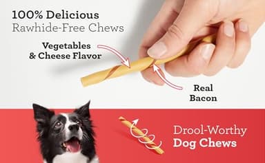 Dreambone Twist Sticks with Real Bacon and Cheese Flavor 50 Count, Rawhide-Free Chews for Dogs (3 Pack) - Image 6