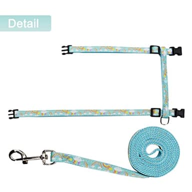 Cat Harness and Leash Set Escape Proof Soft Nylon Adjustable Kitten Vest Harness for Walking Small Medium Large Cats Rainbow Pattern Small - Image 2