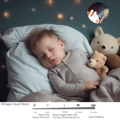 Baby Nail Trimmer 21 in 1, Usage Labeled Case & 13 Extra Replacement Tools, Royal Angels Baby Electric Nail File, Baby Nail Care, Nail Clipper Newborn Toddler Toes & Fingernails Nail Kit (Blue) - Image 5