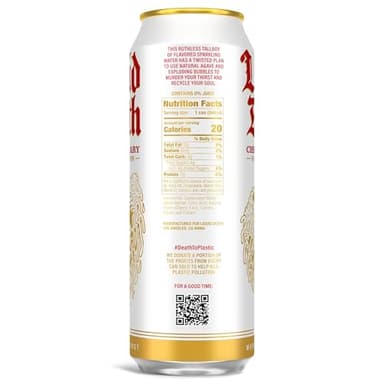 Liquid Death, Cherry Obituary, Cherry-Flavored Sparkling Water, 8-Pack (19.2oz Cans), Low Calorie & No Artificial Sweeteners - Image 4