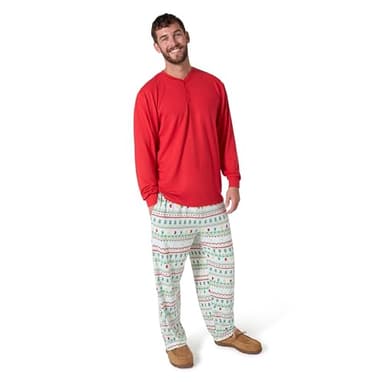 Gerber Baby Boys' Holiday Family Pajamas, Mint/Red, X-Large - Image 3