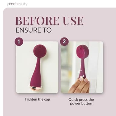 PMD Clean - Smart Facial Cleansing Device with Silicone Brush & Anti-Aging Massager - Waterproof - SonicGlow Vibration Technology - Clear Pores and Blackheads - Lift, Firm, and Tone Skin - Image 5