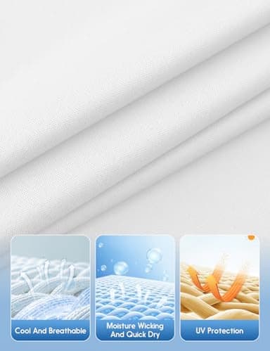 Opna Men's Long Sleeve Moisture Wicking Athletic Shirts White-M - Image 4