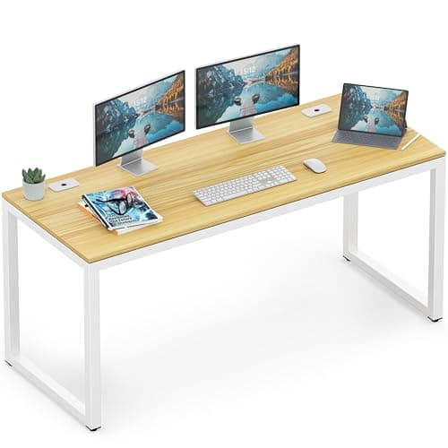 SHW 55-Inch Commercial-Grade Office Computer Desk, Oak - Image 1