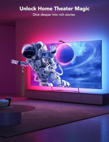 Govee Envisual TV LED Backlight T2 with Dual Cameras, 11.8ft RGBIC Wi-Fi LED Strip Lights for 55-65 inch TVs, Double Strip Light Beads, for Home Decorations, Smart App Control, Music Sync - Image 8