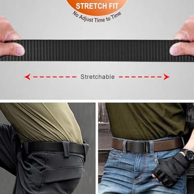 BULLIANT Men Belt-Reversible Ratchet Belt Stretchable for Gift Men Work Casual Golf 1 3/8"-Cut For Fit -2 In 1Belt(Black/Light Brown,34"-38" Waist Adjustable) - Image 7