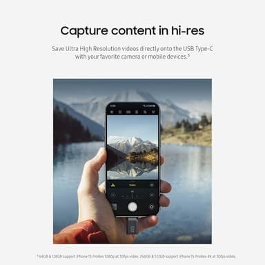 Samsung Type-C USB Flash Drive, 512GB, Transfers 4GB Files in 11 Secs w/Up to 400MB/s USB 3.2 Gen 1 Read Speeds, Compatible w/USB 3.0/2.0, Waterproof, 2022, Blue, MUF-512DA/AM - Image 6