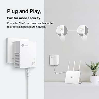 TP-Link AV1000 Powerline Ethernet Adapter KIT - Gigabit Port, Plug Pair &Play, Ethernet Over Power, Nano Size, Power Saving Mode, Network Adapter, Free Expert Help (TL-PA7017 KIT) - Image 3